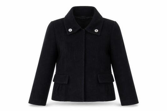 Front view of Marks & Spencer women’s black jacket, size UK 14