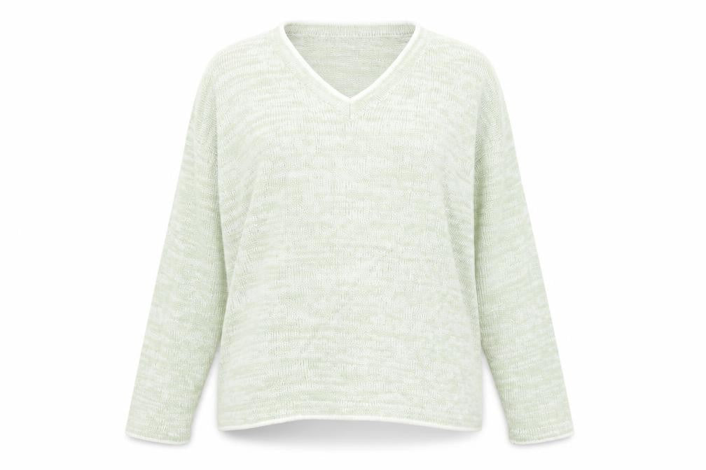 Front view of Bonmarché women’s green jumper, size XL