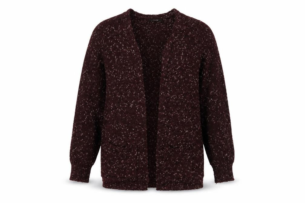 Front view of George women’s red cape jumper, size UK 12