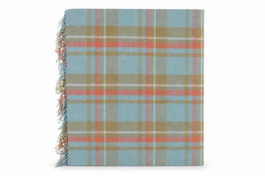 Front view of Preworn women’s multicoloured check shawl/wrap