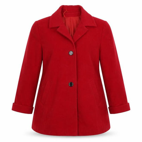 Kirsten Womens Red   Overcoat Coat Size 16