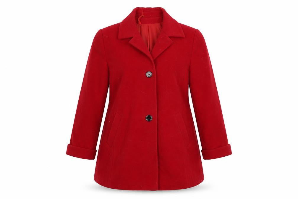 Kirsten Womens Red   Overcoat Coat Size 16