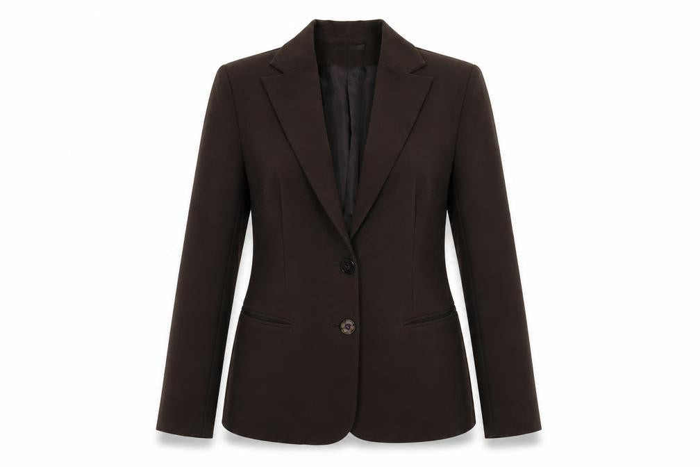 Front view of Preworn women’s red jacket blazer, size UK 10