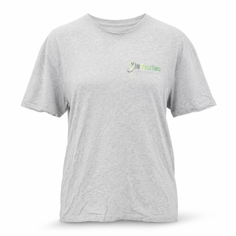Uneek Womens Grey   Basic T-Shirt Size L  - The Fitness works