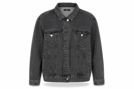 Front view of Misguided women’s black jacket, size UK 10