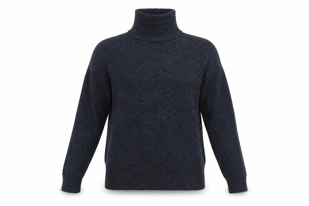 Front view of Topshop women’s blue jumper, size UK 6