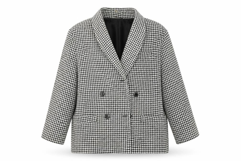 Front view of MARK ONE women’s multicoloured jacket blazer, size UK 16