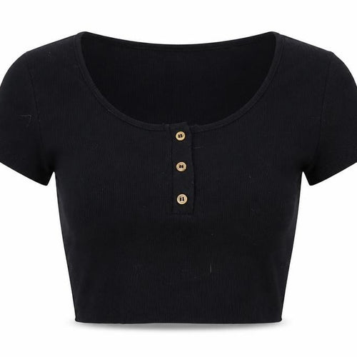 Primark Womens Black   Cropped T-Shirt Size 2XS