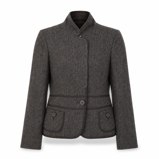 Front view of Principles women’s brown jacket suit jacket, size UK 12
