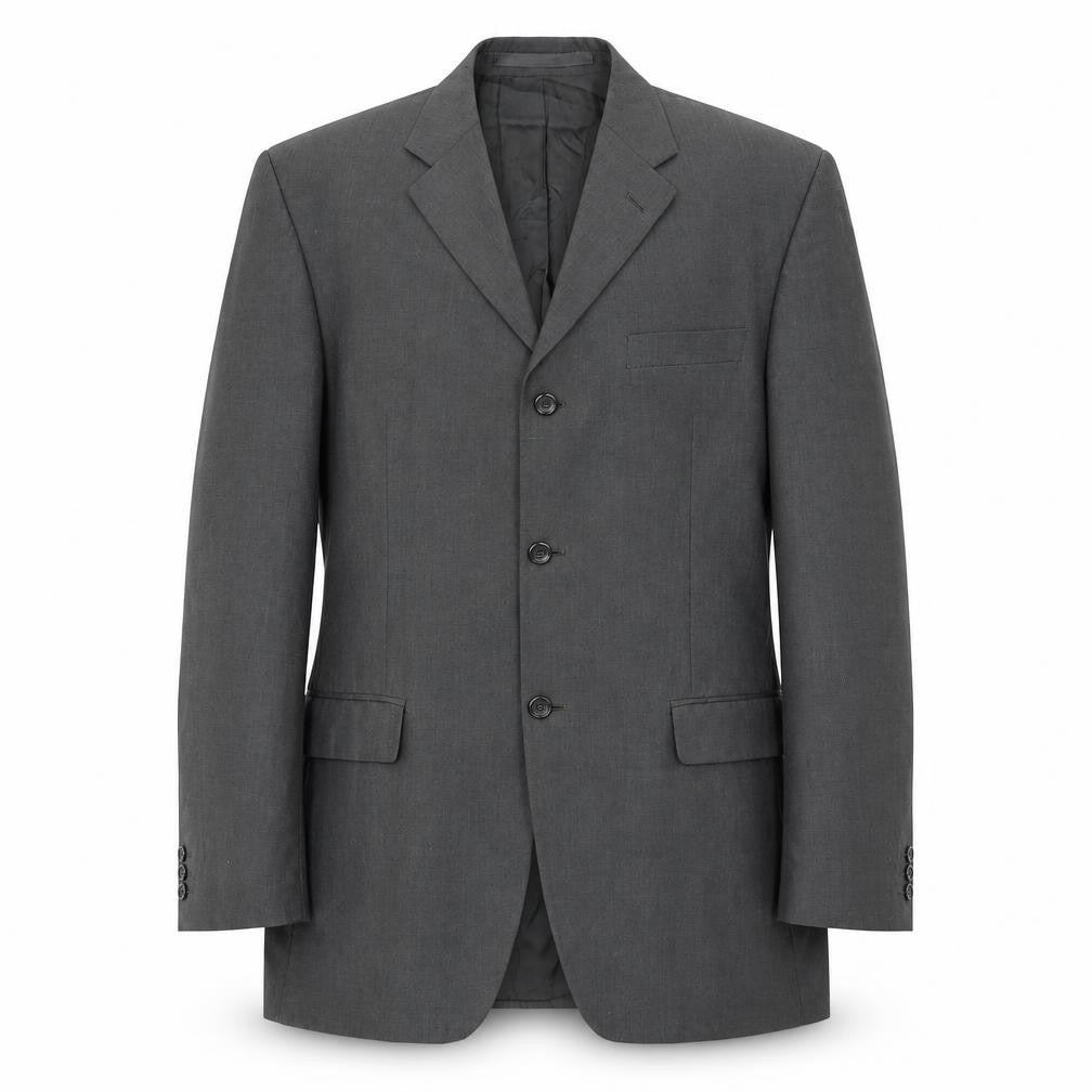 Front view of Jonathon Adams men’s grey jacket blazer, size 42
