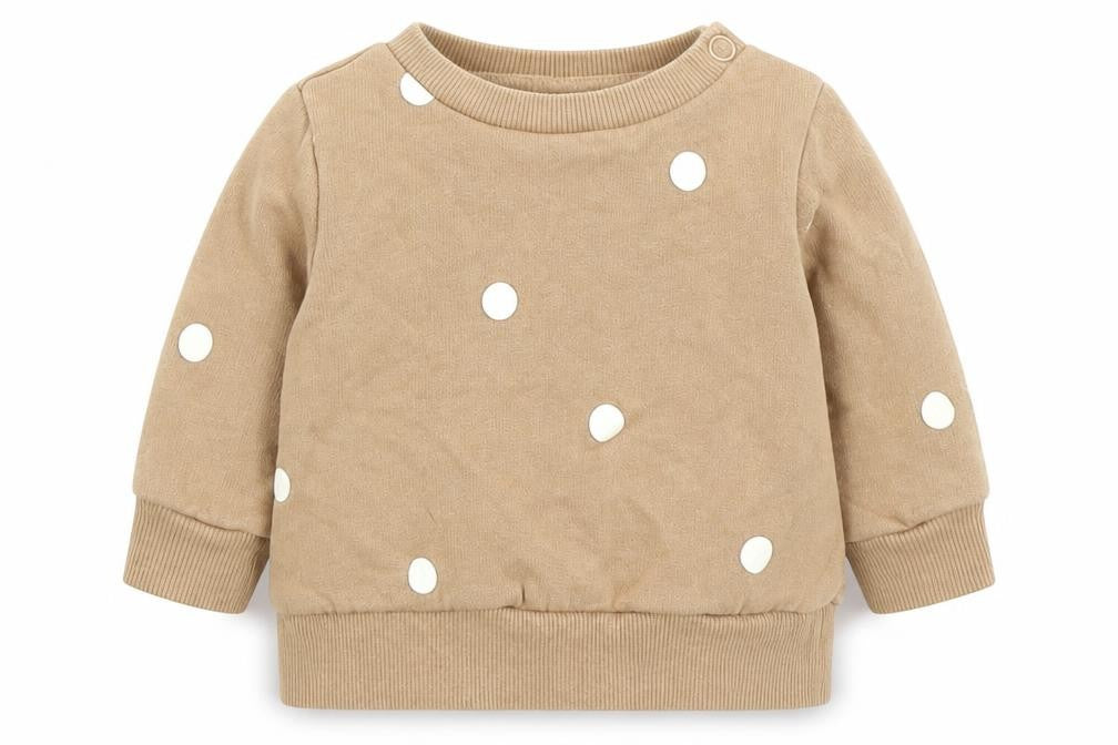 H&M Girls Brown Polka Dot  Pullover T-Shirt Size 0-3 Months