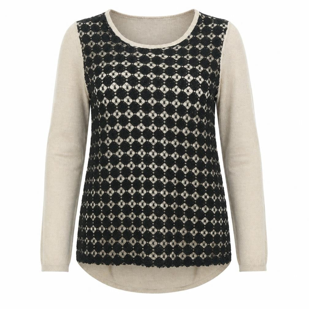 Front view of Marks & Spencer Collection women’s brown knit jumper, size UK 10