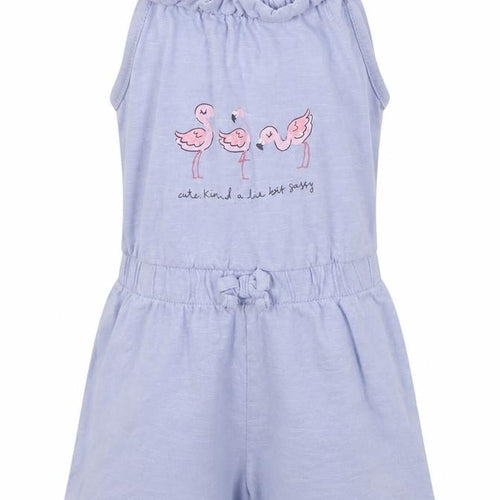 George Girls Blue  Jersey Jumpsuit Outfit/Set Size 12-18 Months  - Flamingo