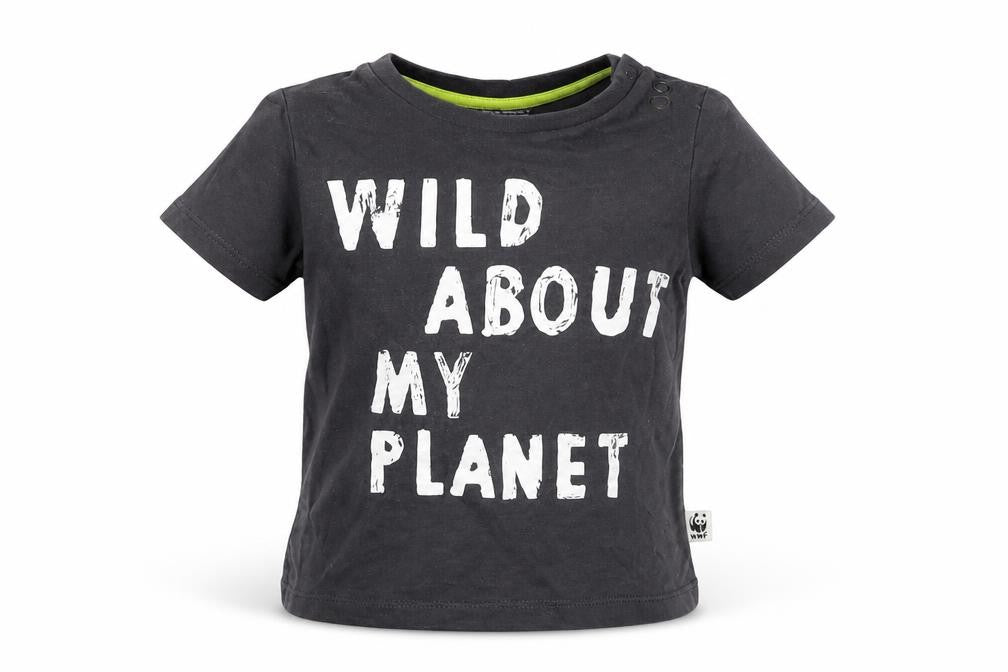 F&F Baby Grey  Jersey Basic T-Shirt Size 12-18 Months  - Wild about my planet