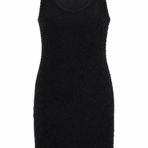 Preworn Womens Black  Lace Tank Dress  Size 14