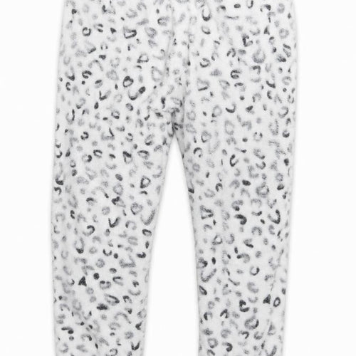 Love Sleep Girls White Animal Print  Jogger Trousers Size 8-9 Years