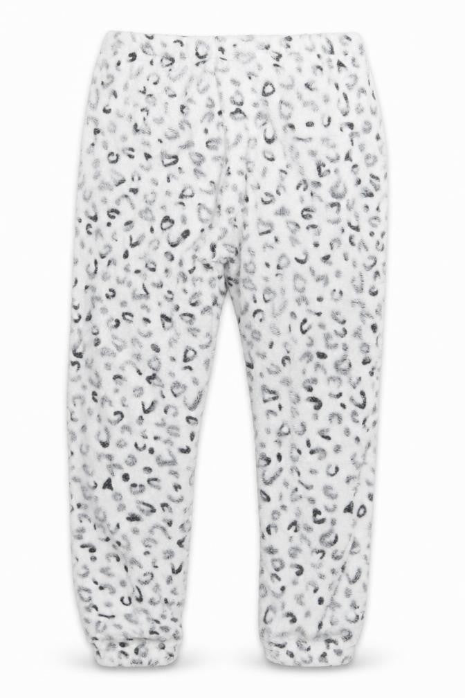 Love Sleep Girls White Animal Print  Jogger Trousers Size 8-9 Years