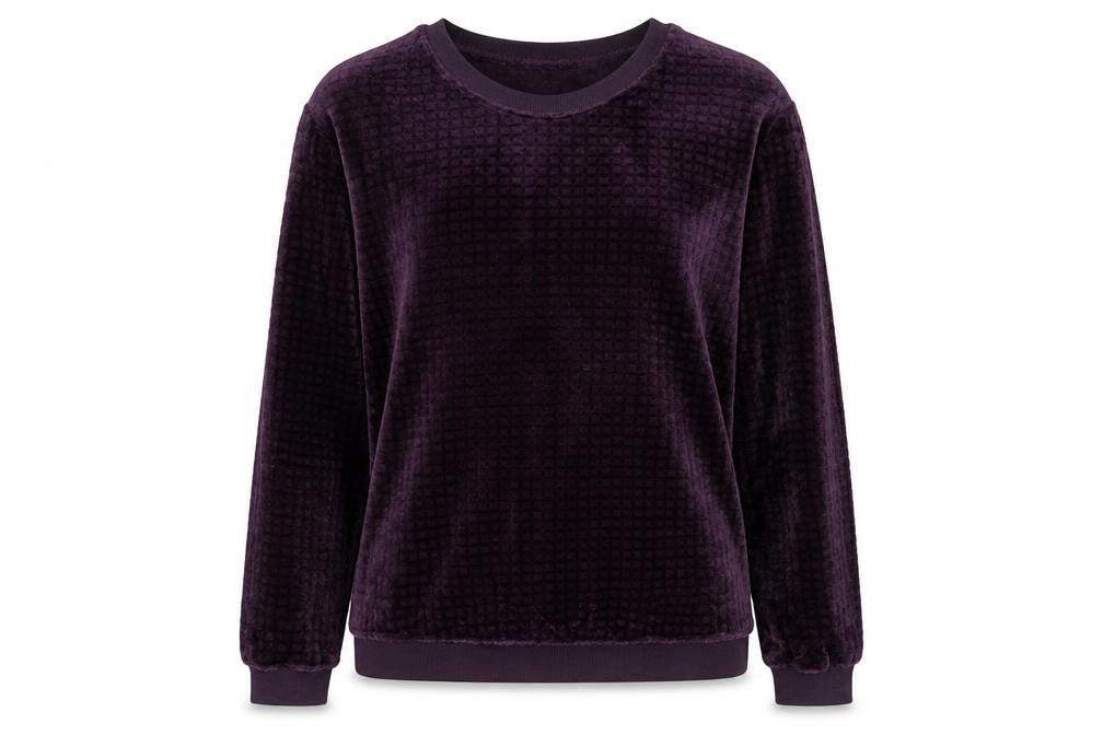 Front view of Primark women’s purple jumper, size UK 14