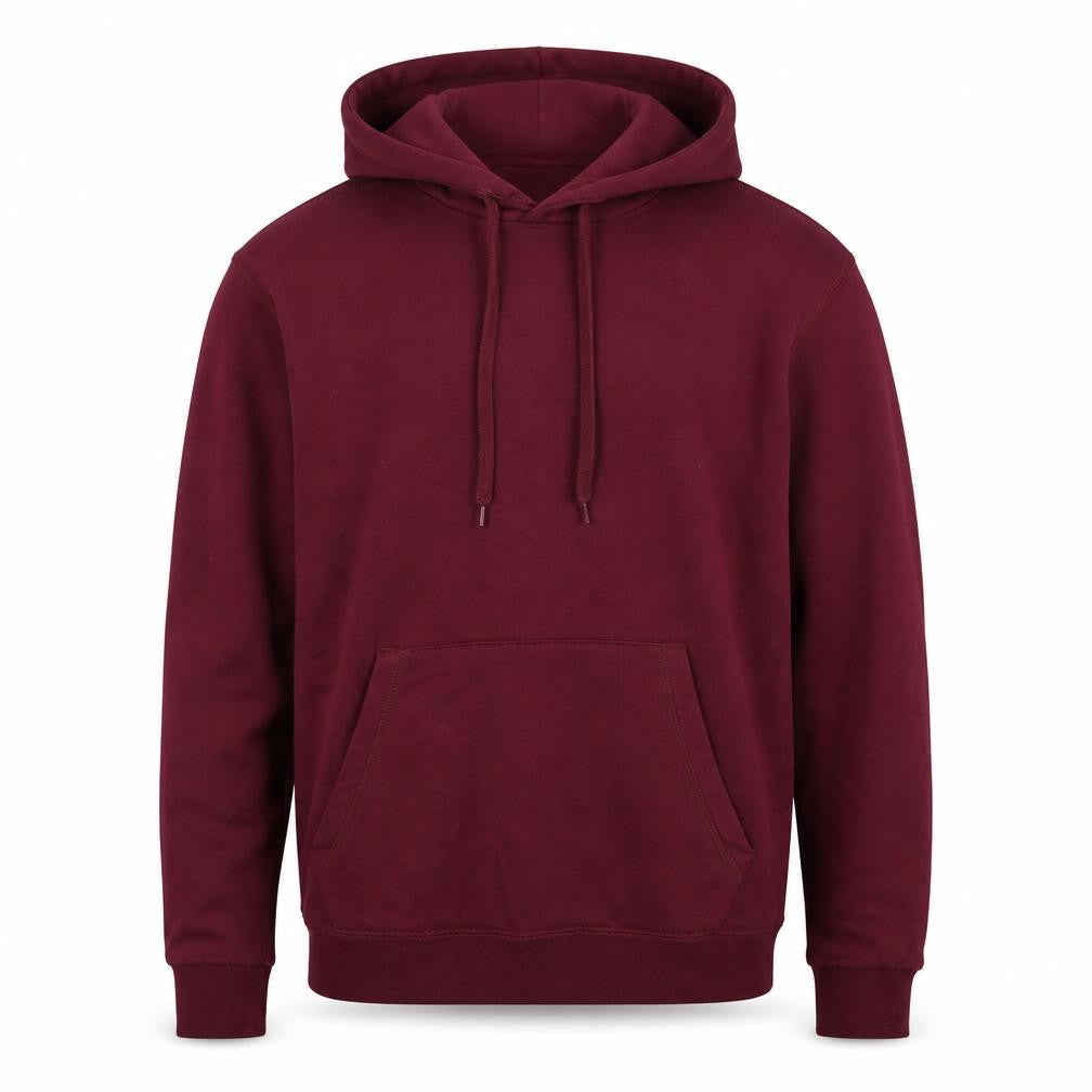 Front view of B&C men’s red jumper, size M