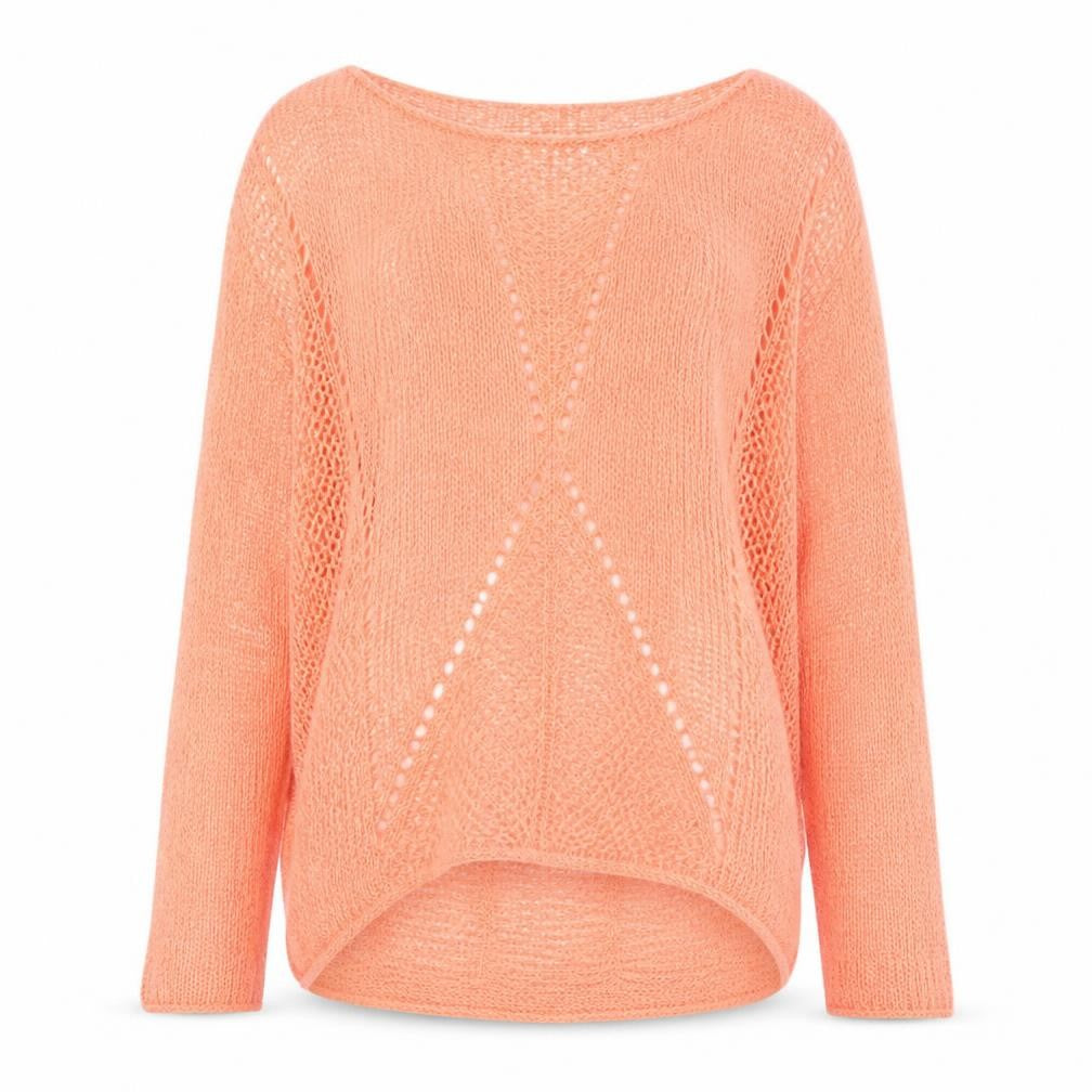 Front view of Next women’s orange jumper, size UK 10