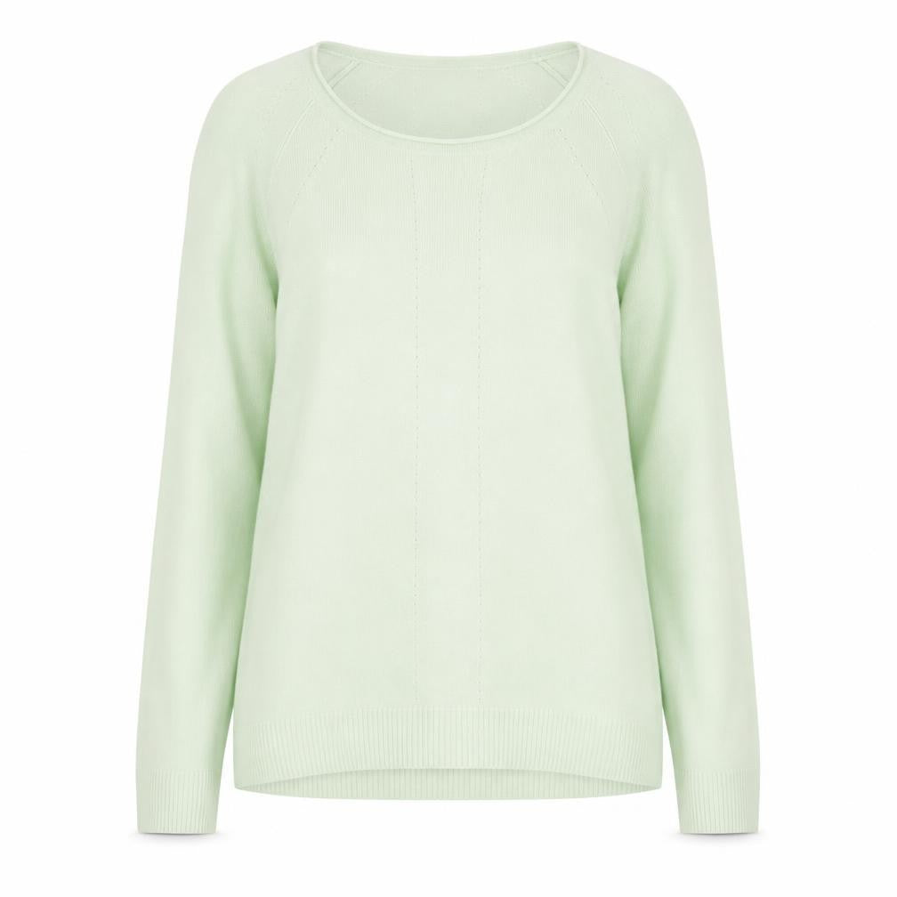 Front view of Tu women’s green jumper, size UK 14