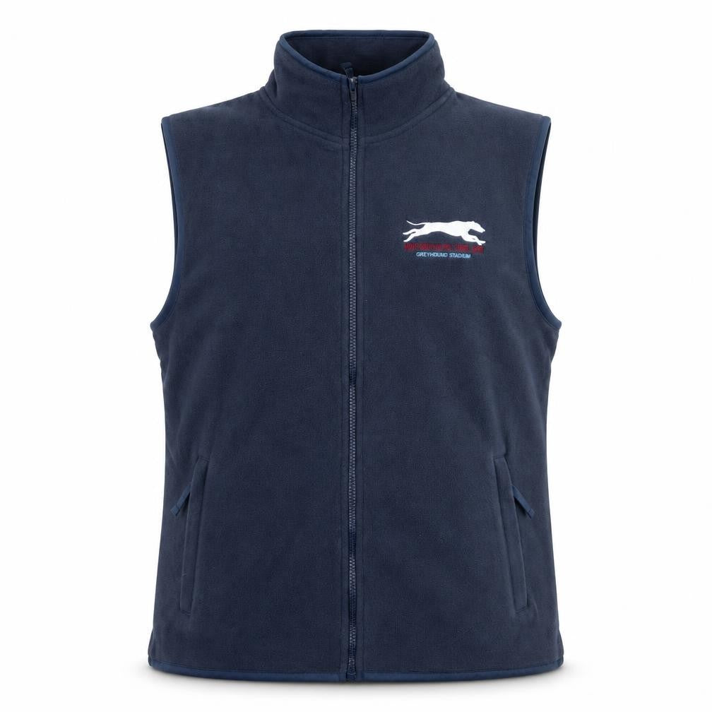 Front view of Henbury women’s blue full zip jumper, size UK 14