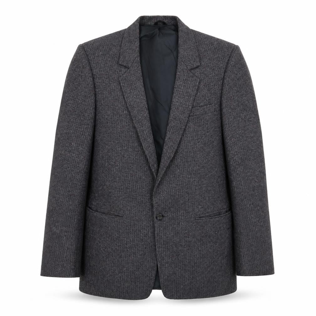 Front view of aced men’s grey jacket blazer, size M