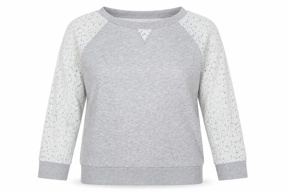 Front view of Gap women’s grey jumper, size S