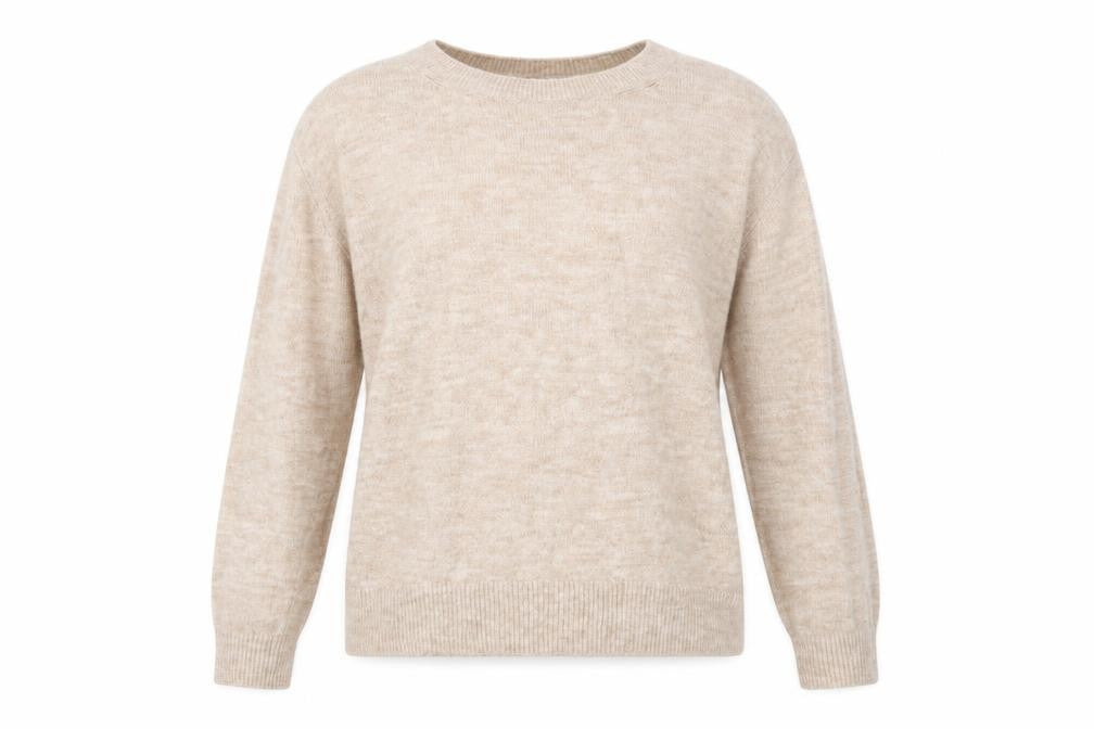 Front view of H&M women’s beige jumper, size S