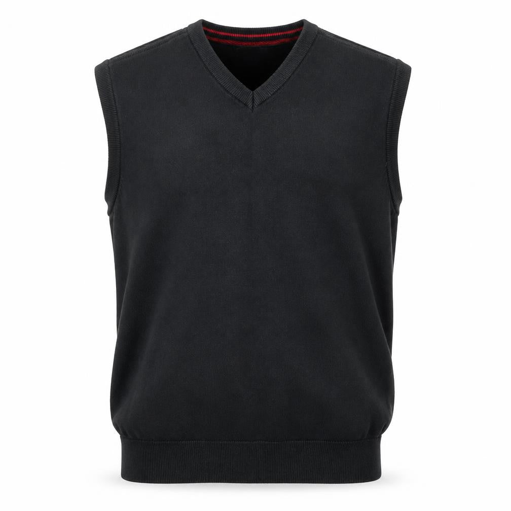 Front view of Debenhams men’s black pullover sweatshirt, size L