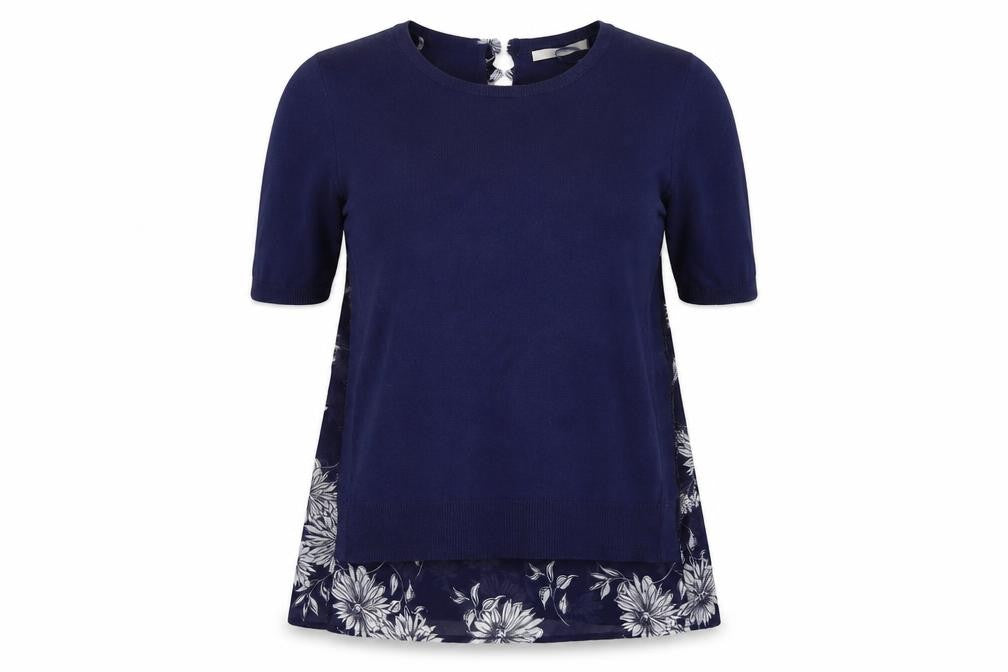 Front view of George women’s blue jumper, size UK 8