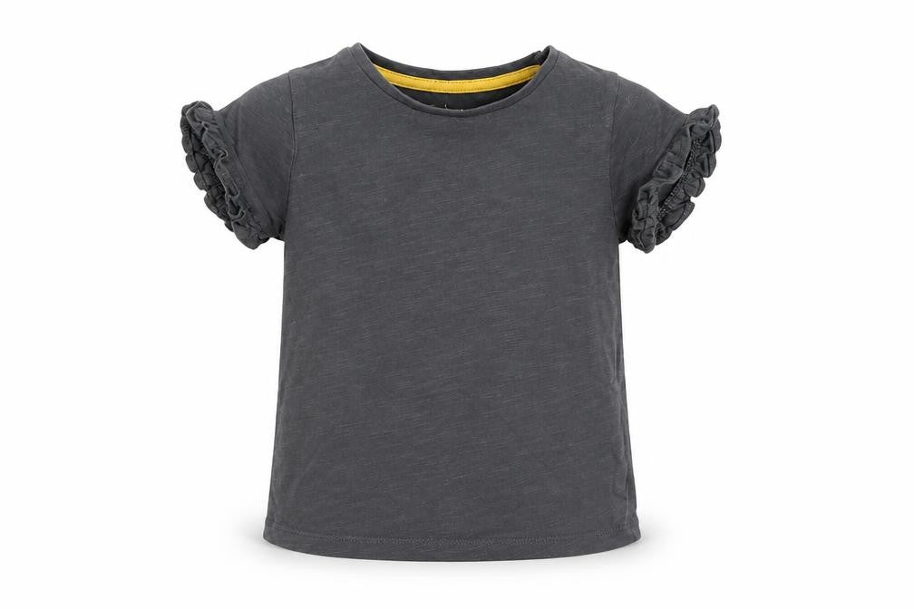 Front view of Tu girls’ grey basic t-shirt, size 2-3, years