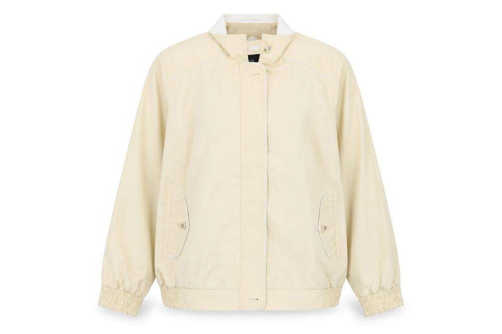 Front view of BHS women’s yellow jacket, size UK 14