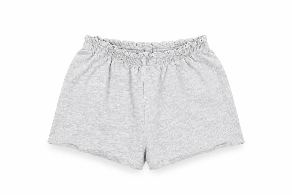 Front view of Next girls’ grey hot pants shorts, size 4-5, years