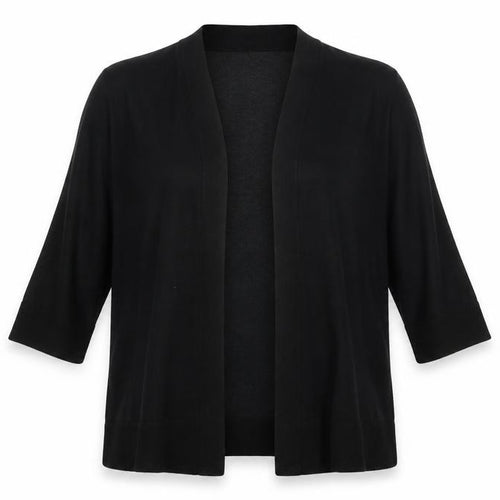 Preworn Womens Black  Knit Cardigan Jumper Size L