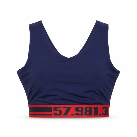 Front view of WorkOut women’s blue cropped casual, size UK 8