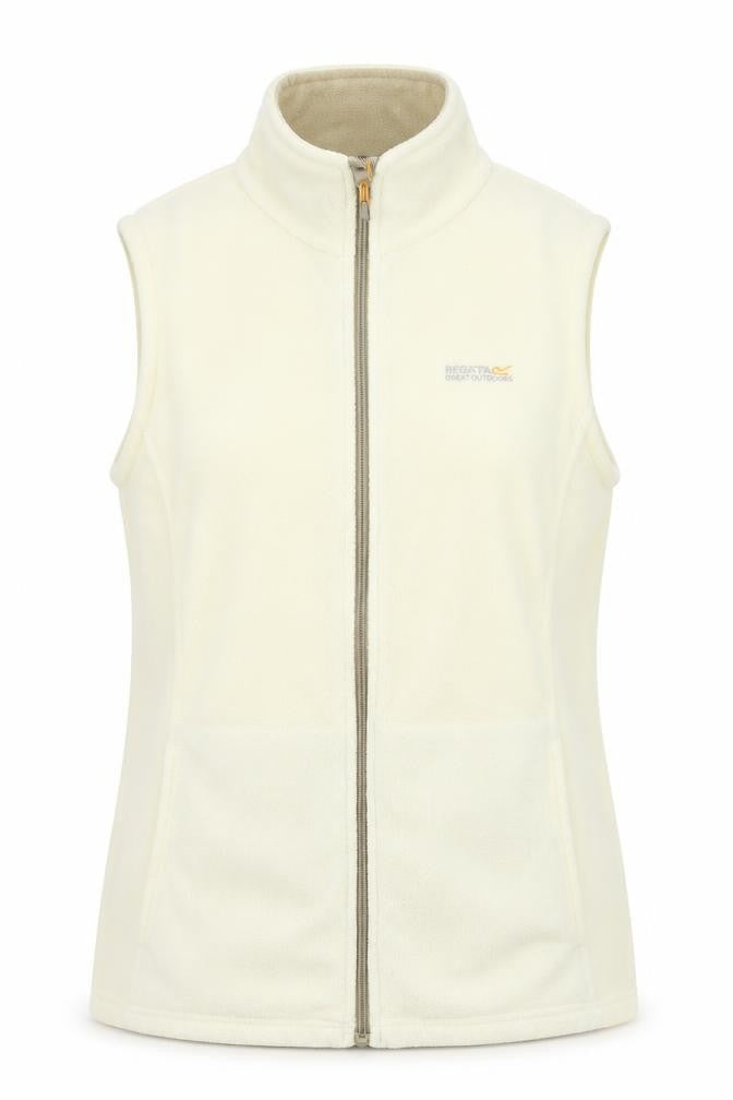 Front view of Regatta women’s white jacket coat, size UK 10
