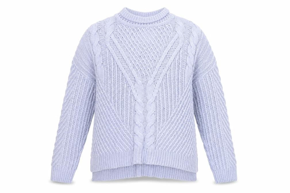 Front view of Matalan women’s blue jumper, size M