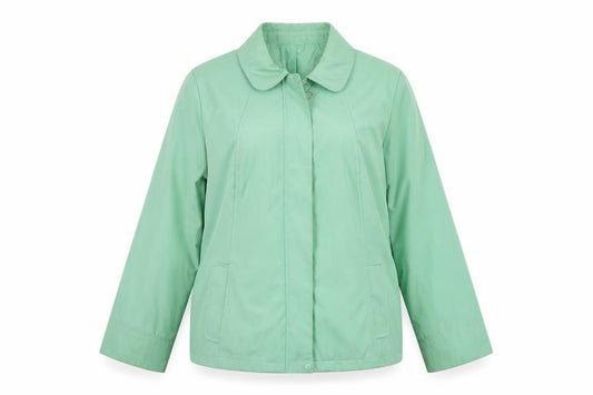 Front view of Bonmarché women’s green jacket coat, size M