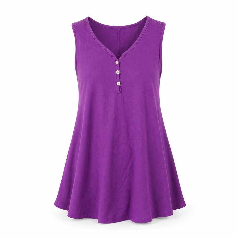 Front view of Urban Coco women’s purple a-line, size S