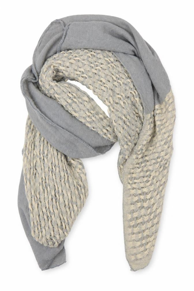 Front view of Luxe women’s beige shawl/wrap