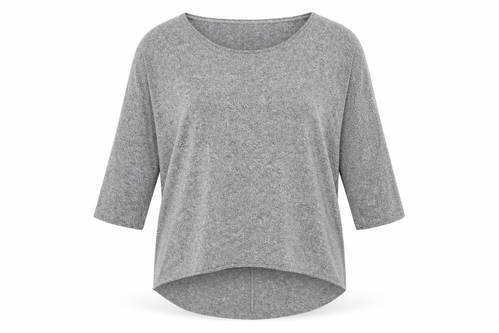 Front view of Topshop women’s grey basic t-shirt, size UK 10
