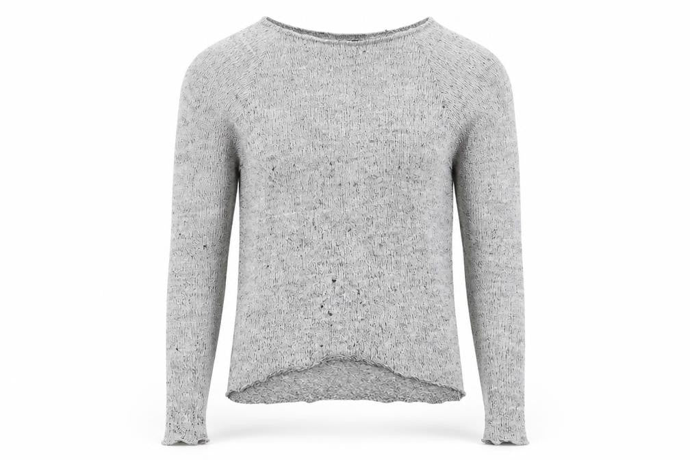 Front view of Topshop women’s grey jumper, size UK 10