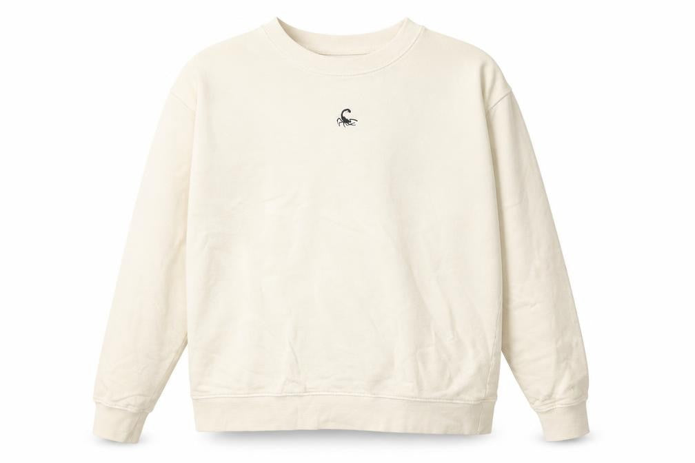 Front view of Topshop women’s beige jumper, size UK 6