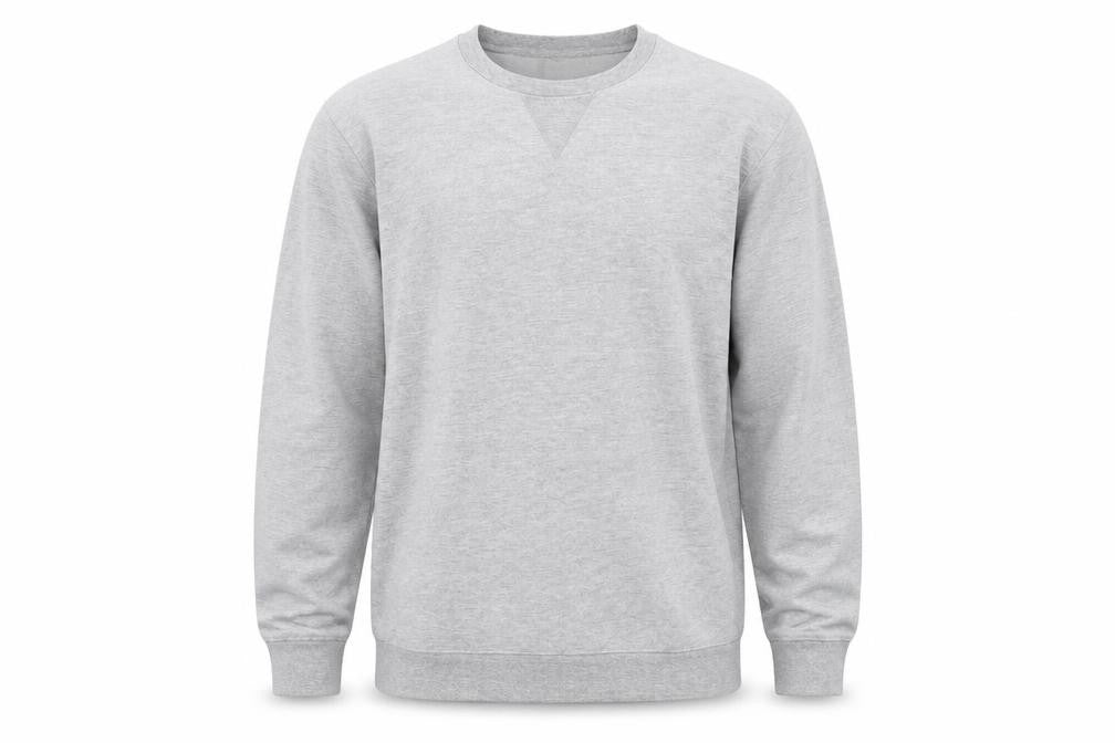 Front view of M&Co men’s grey jumper, size M