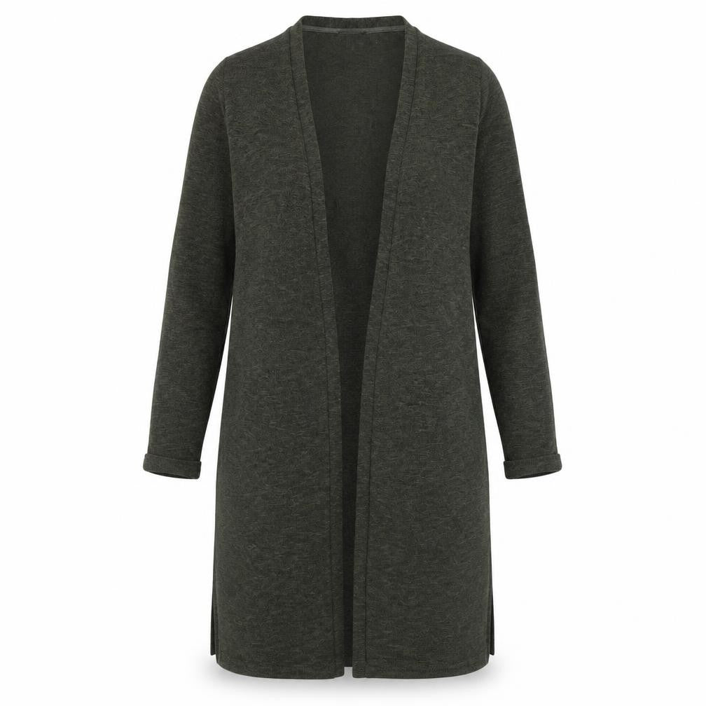 Front view of New Look women’s green wrap jumper, size UK 12