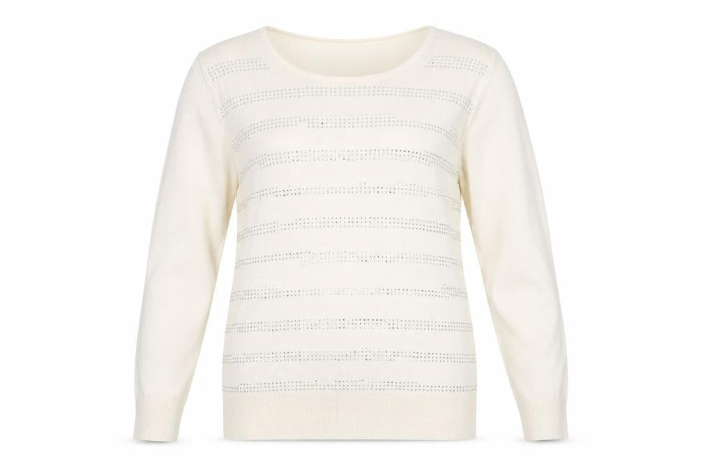 Front view of Text women’s white basic t-shirt, size M