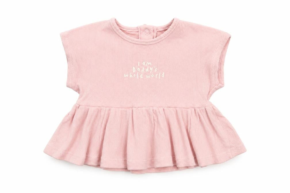 Front view of George girls’ pink basic t-shirt size newborn