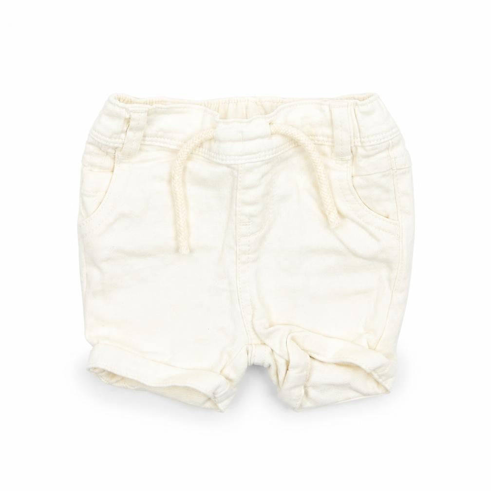Front view of Primark boys’ ivory cropped jeans, size 0-3, months