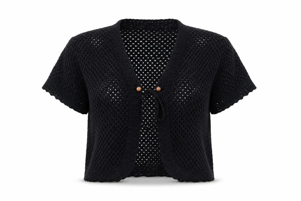 Remel London Womens Black   Cardigan Jumper Size 2XL